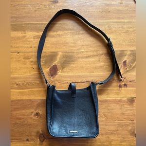 Rebecca Minkoff Black Leather Crossbody Satchel Bag